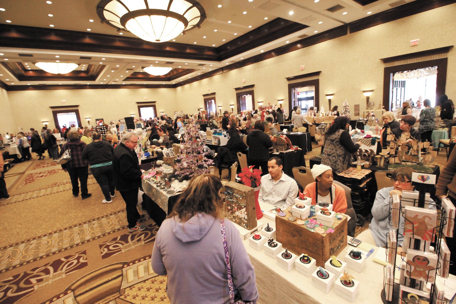 A FULL ROOM: The Grand ballroom at the Crowne Plaza was packed for Small Business Saturday. A total of 157 small businesses had displays at the event occupying several activity rooms at the hotel.